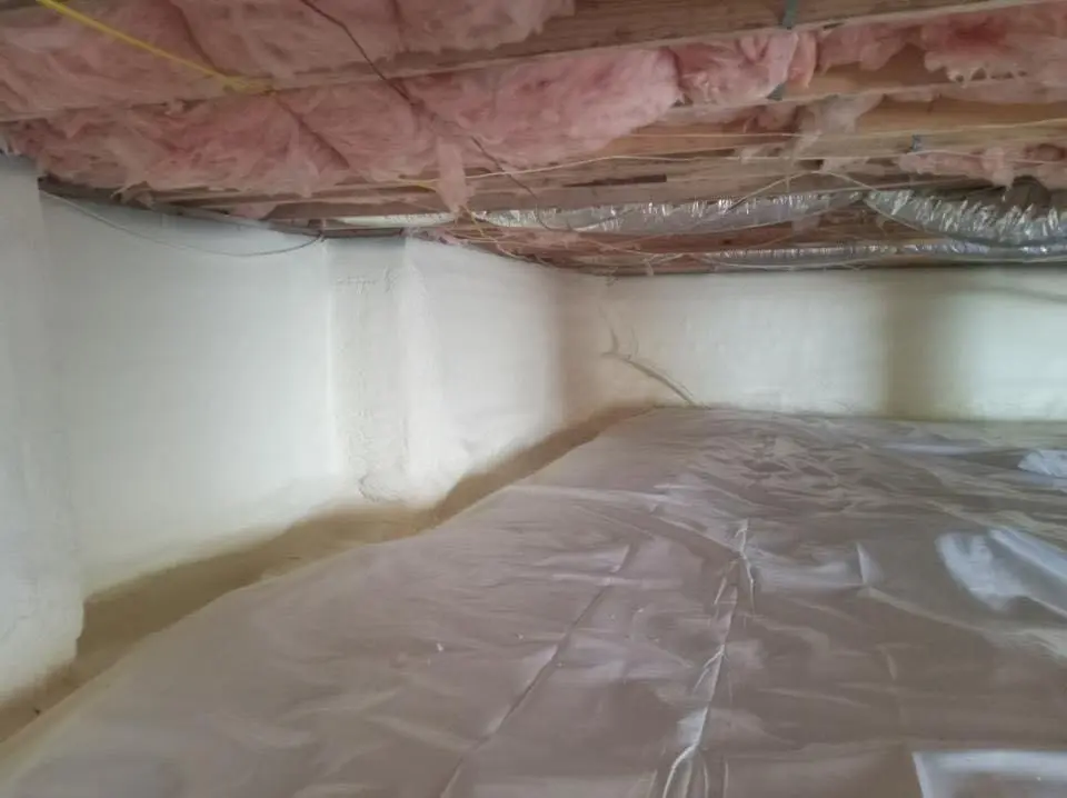 Crawl space encapsulation with closed-cell spray foam for Flat Roof Repair in Norridge